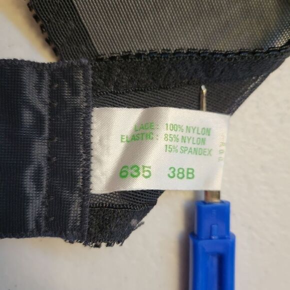 KIKI Vintage Black Lace Bralet Bra 38B - Picture 9 of 11